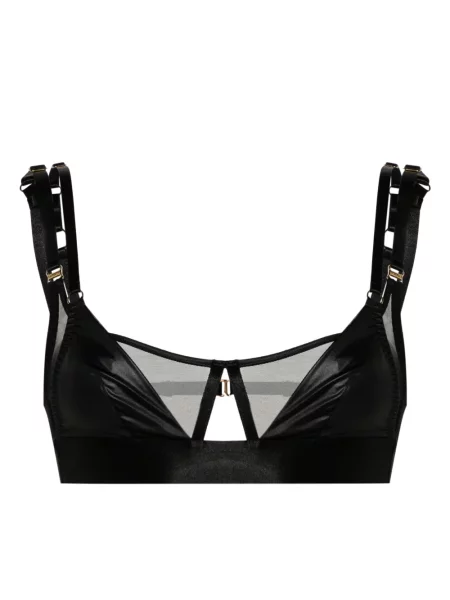 Satynowy biustonosz Bordelle czarny