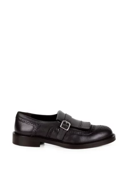 Pantofi loafer Guglielmo Rotta cu franjuri cu cataramă maro