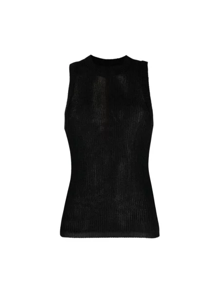 Dzianinowy top Low Classic klasyczny czarny