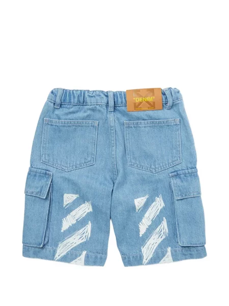 Szorty cargo dziecięce Off-white białe