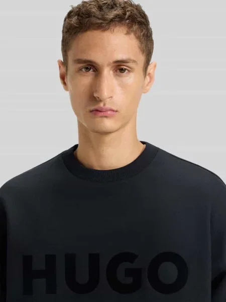 Oversize bluza z czystej bawełny model DINEX' Hugo czarna