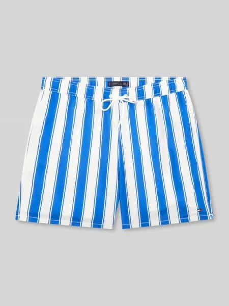 Kąpielówki Tommy Hilfiger z nadrukiem niebieskie