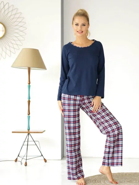 Женская пижама с клетчатыми штанами Pajamas BIANKA