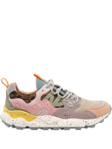 Sneakerși Flower Montain din piele de căprioară