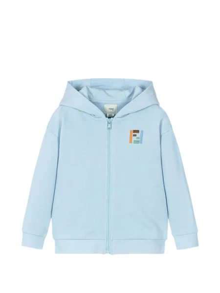 Bluza z kapturem dziecięca Fendi niebieska