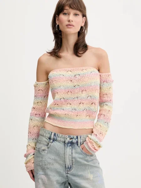 Пуловер Miss Sixty от лека материя жълто