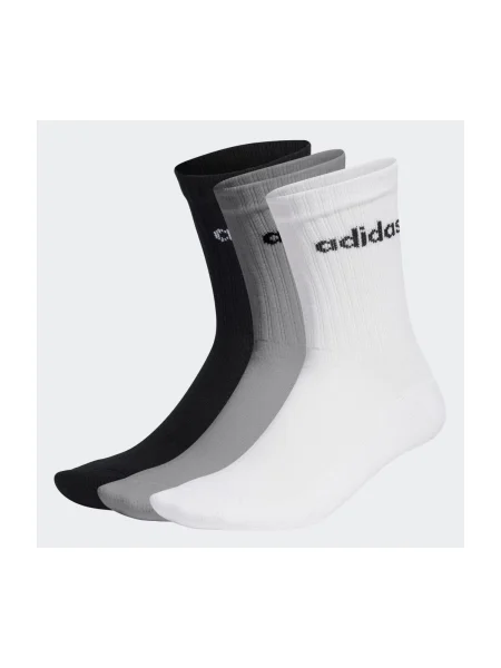 ADIDAS SPORTSWEAR Sportzoknik Linear Crew Cushioned szürke / fekete fehér