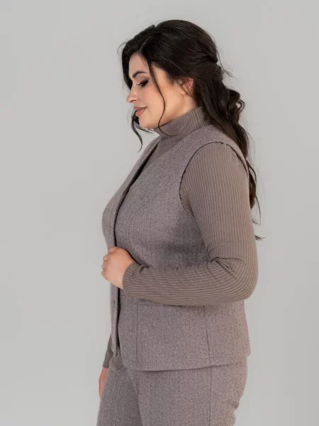 Классический жилет All Posa коричневый