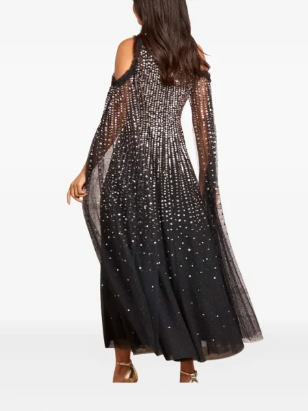 Rochie midi Needle & Thread până la genunchi de costum negru