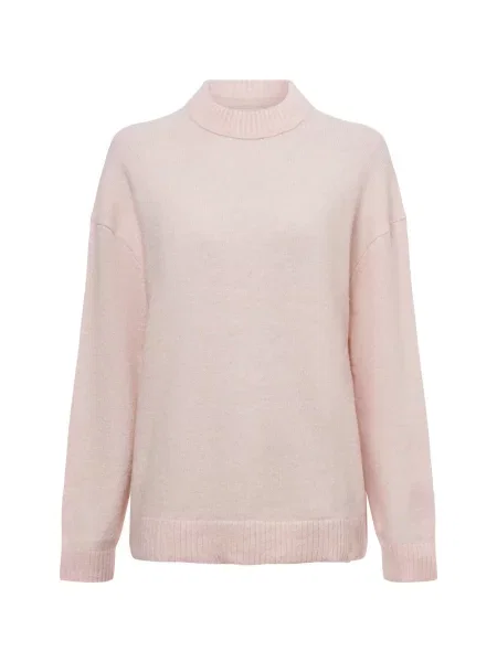 Calvin Klein Jeans Sweter z dzianiny z zawartością alpaki Kobiety szary marmurkowy M różowy