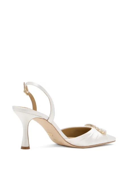 Lodičky Badgley Mischka s perlami bílé