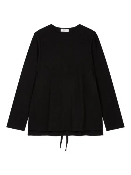 Długa koszulka Studio Tomboy kopertowa czarna