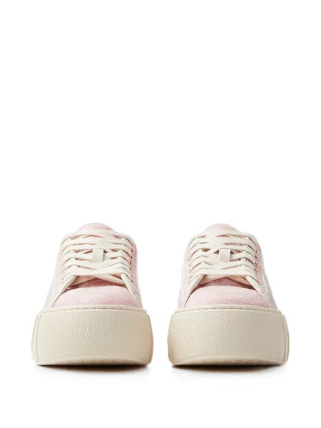 Sneakerși Versace cu platformă din jacard roz