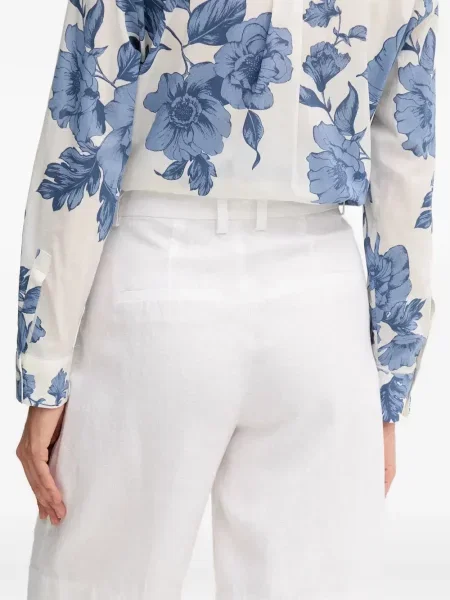 Pantaloni scurți Oui plisate alb