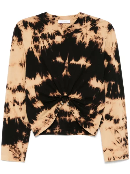 Koszulka Rabanne z nadrukiem w abstrakcyjne wzory czarna