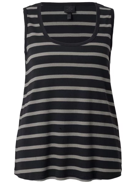 Ulla Popken Top gri deschis negru