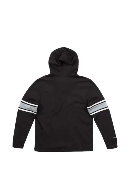 Hanorac cu glugă Mitchell & Ness din fleece negru