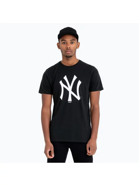 Koszulka New Era MLB Regular Logo z krótkim rękawem New York Yankees w kolorze czarno-białym S czarna
