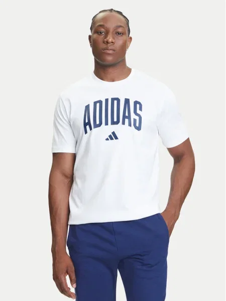 Тениска adidas Collegiate с принт бяло