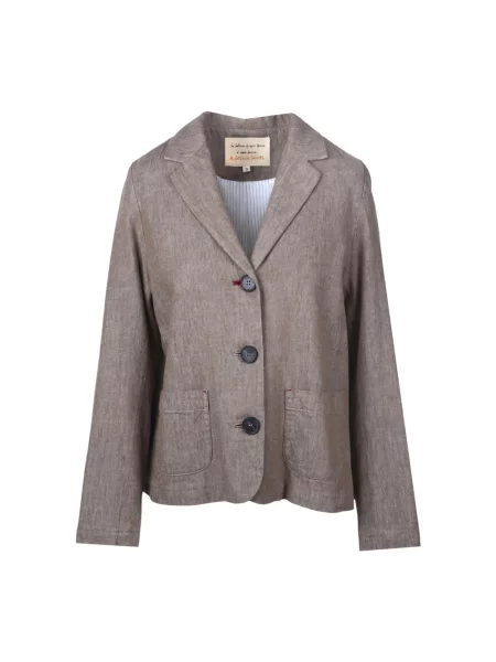 Marynarka Alessia Santi z dekoltem w serek brązowa