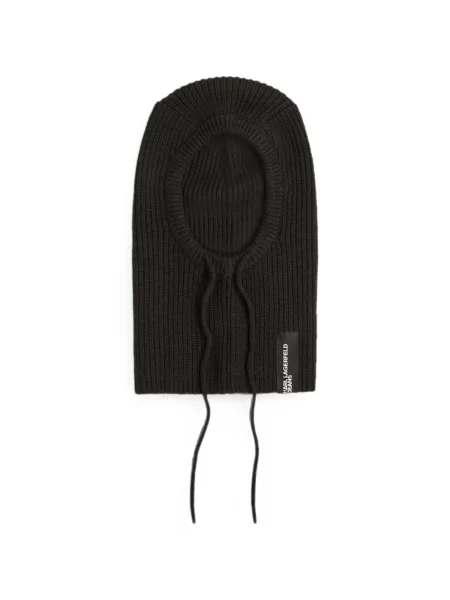 Hanorac cu glugă Karl Lagerfeld Jeans tricotate negru