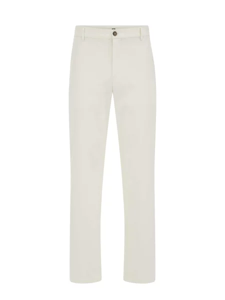 WE Fashion Pantaloni eleganți fildeş