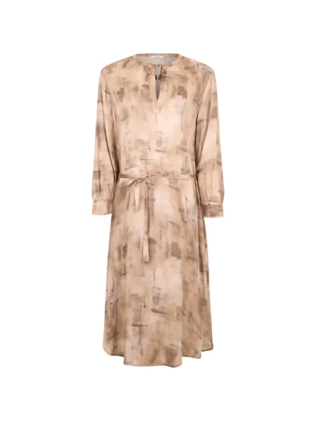 Rochie Peserico cu decolteu în V cu imprimeu geometric de costum