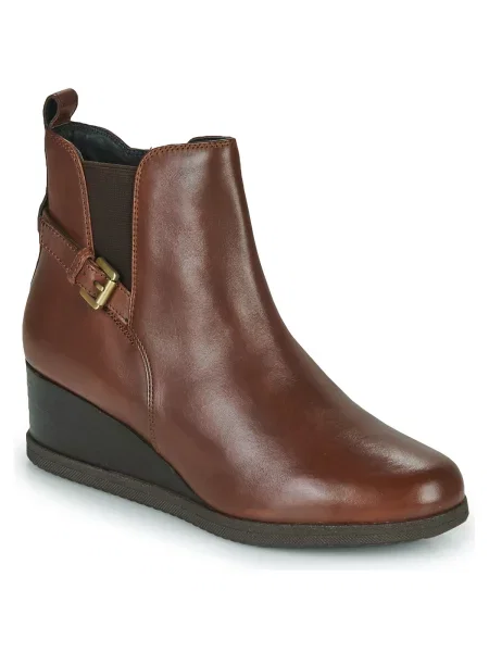 Pantofi Geox cu pană maro