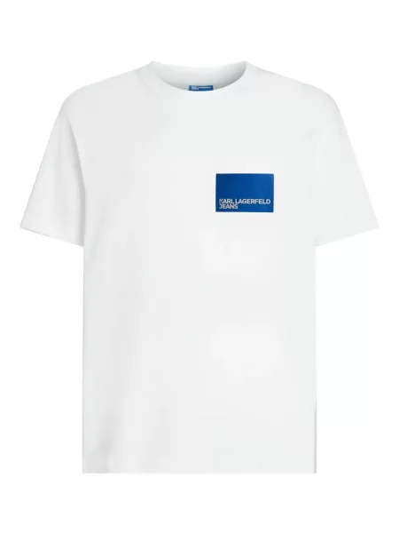 Tricou Karl Lagerfeld Jeans cu imagine alb
