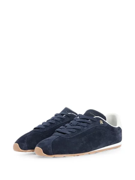 Szarvasbőr sneaker Tommy Hilfiger autogrammal kék