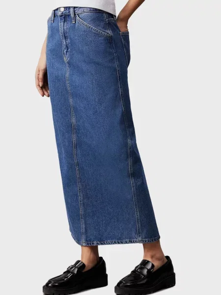 Максі джинсова спідниця Calvin Klein Jeans синя