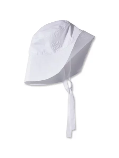 Pălărie Miu Miu din poplin alb