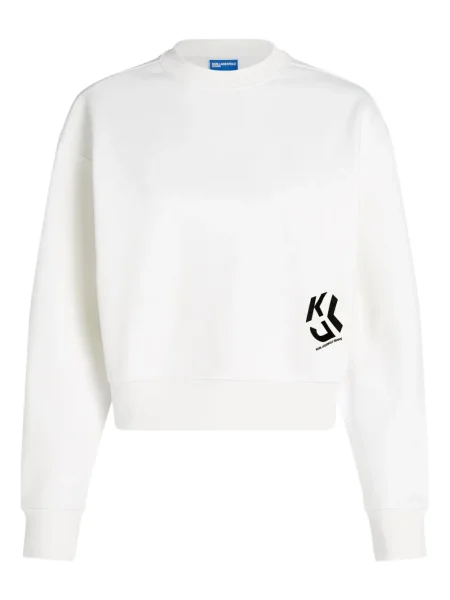 Hanorac Karl Lagerfeld Jeans cu imagine alb