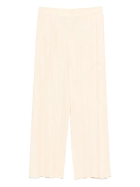 Pantaloni Pleats Please Issey Miyake plisate galben