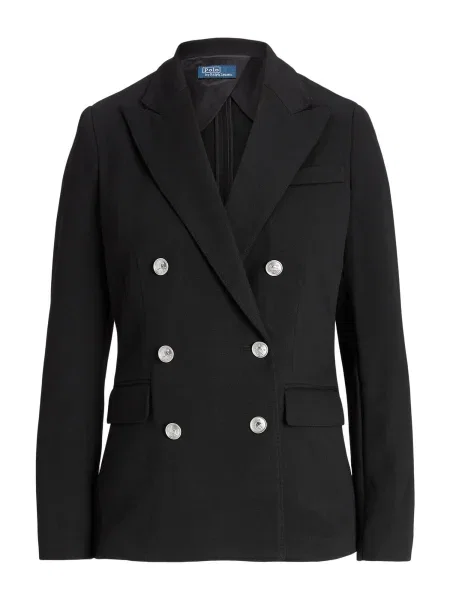 Polo Ralph Lauren sacou din lână bleumarin cu două rânduri de uni negru