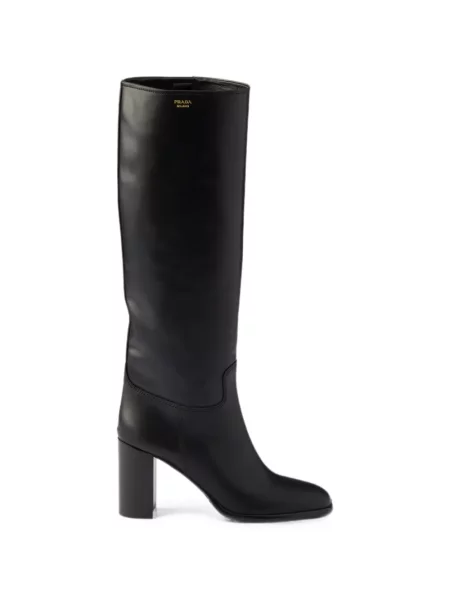 Botine Prada din piele negru
