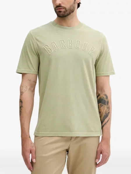 Tricou Barbour cu autograf verde
