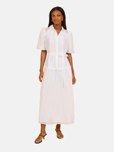 Lipsy Rochie tip bluză alb
