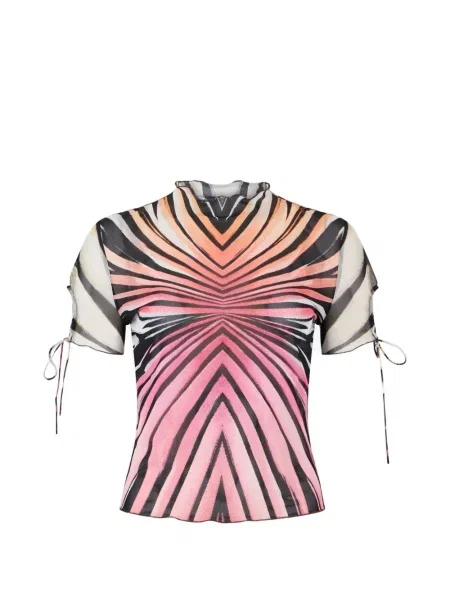 Tricou Roberto Cavalli cu imagine cu model zebră portocaliu