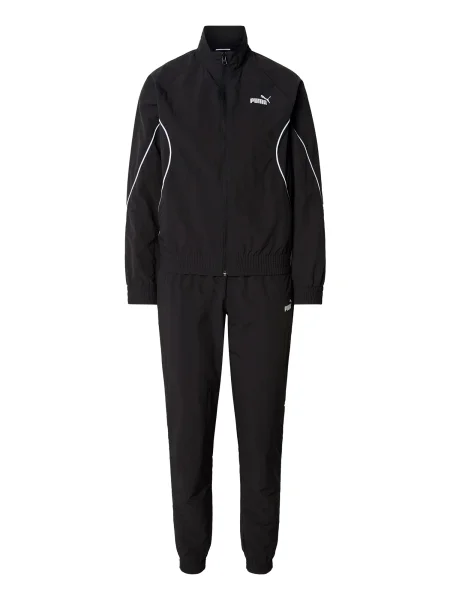 PUMA Športna trenirka / bela črna