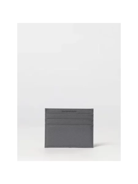 Portfel Emporio Armani z logo szary