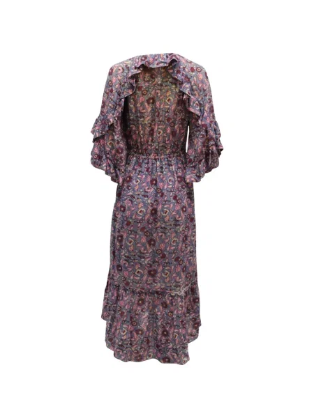 Rochie Figue cu model floral cu imagine de costum albastru