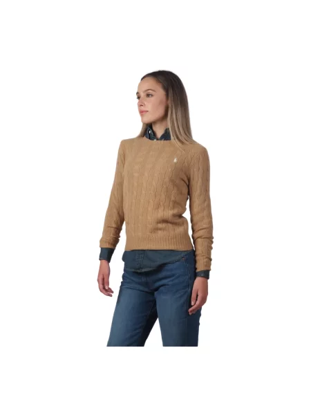 Sweter Ralph Lauren wełniany brązowy
