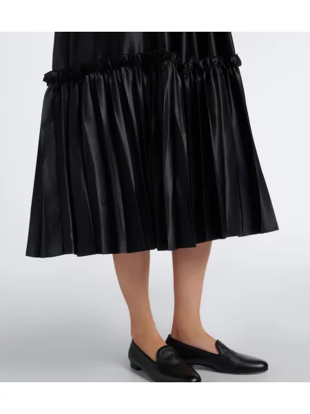 Rochie midi Noir Kei Ninomiya din satin negru