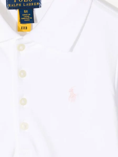 Sukienka koszulowa dziecięca Polo Ralph Lauren biała