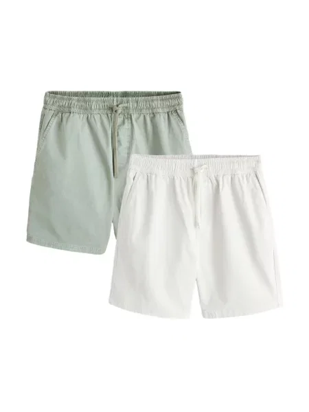 Next Kalhoty pastelově zelená bílá