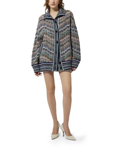 Cardigan Missoni tricotate albastru