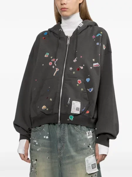 Bluza z kapturem dziecięca Maison Mihara Yasuhiro szara