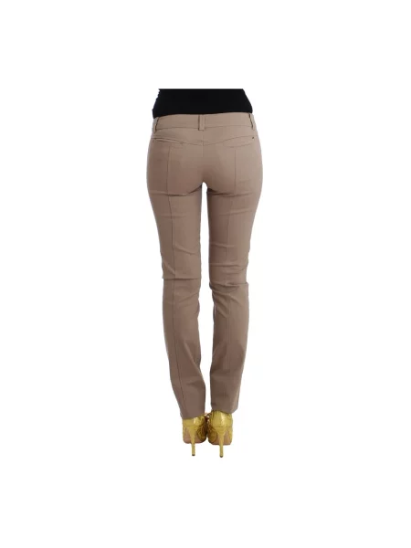 Skinny spodnie Cavalli Class beżowe