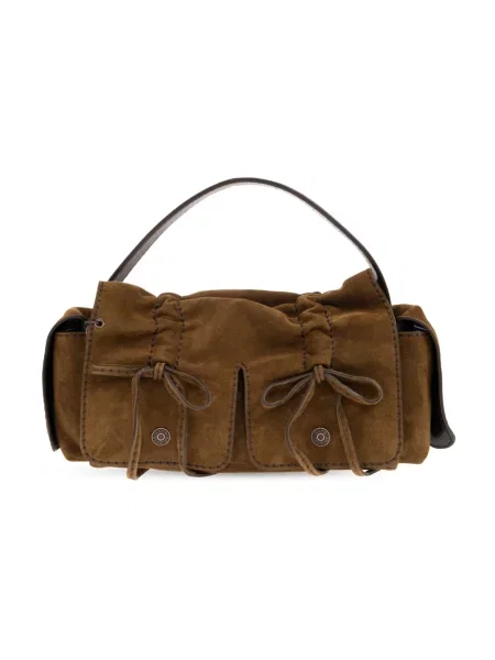 Torebka Acne Studios zamszowa brązowa